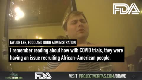 Project Veritas" PART 2: FDA Official 'Blow Dart African Americans'