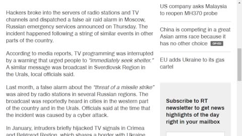 Air raid alert broadcast in Moscow by hackers – officials