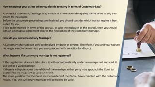 Requirements for A Valid Customary Marriage