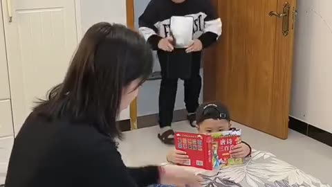 Cute Japanese baby caught trying to act smartly - cute baby videos