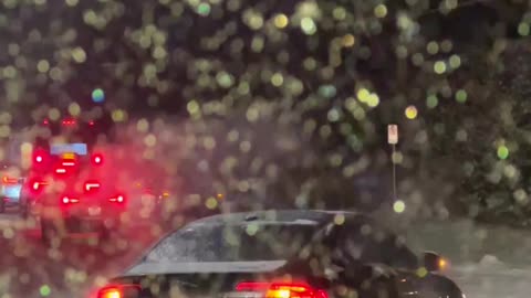 Driving in Vancouver during a snowstorm