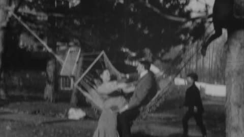 Love In A Hammock (1901 Original Black & White Film)