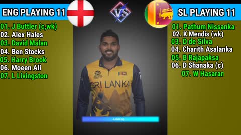 England vs Sri Lanka Final Playing 11 T20 World Cup 2022 ENG vs SL 39th Match Playing 11