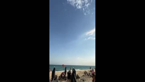 Crazy cloud formation over beach in Rio de Janeiro