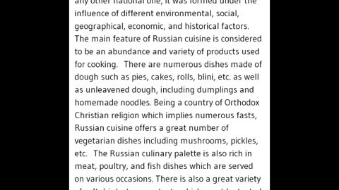 RUSSIAN CUISINE