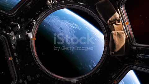 Planet earth as viewed through the windows of a space shuttle