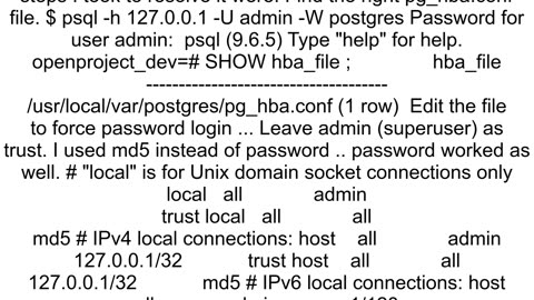 How to Force Postgresql User Login with Password