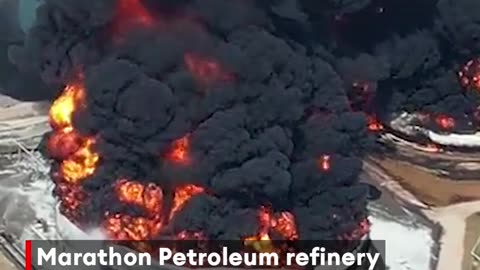 Major Fire Erupts At Marathon Petroleum Corporation Refinery In Louisiana, USA