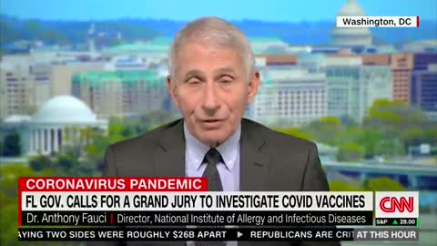"Dr." Fauci on Gov. DeSantis convening an investigation into Covid vaccine injuries in Florida: "Vaccinations have saved 3.2 million lives, 18 million hospitalizations, and approximately $1 trillion in costs. #ROPE