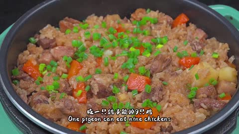 #china #cooking #food Braised Rice with Pigeon