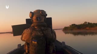 Ukrainian special forces fire on Russian position on the Dnipro River