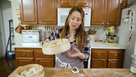 Cooking BREAD on a Wood Stove | EASIEST Bao Bun Recipe Ever!