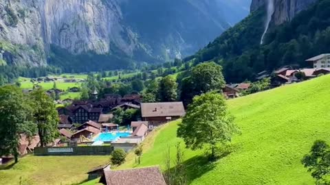 Stunning Cable Car View in Lauterbrunnen