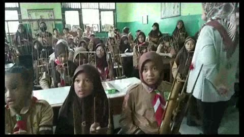 ANGKLUNG traditional Indonesian musical instruments