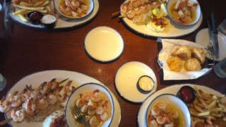 Lunch at Red Lobster Restaurant in California on Sunday 5-28-23