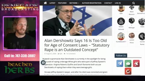 Accused Jewish Pedophile Alan Dershowitz Wants To Rape Gentile Children With Impunity