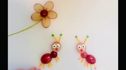 Easy fruit decoration/ make a simple grapes 🐜 #art #ideas