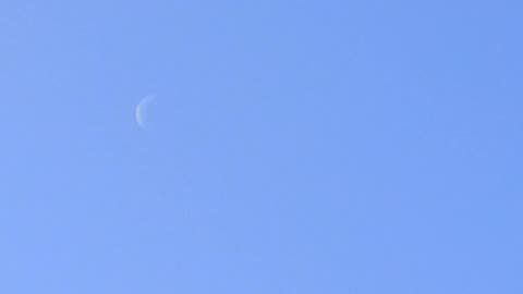 Moon during a day