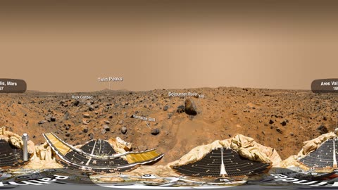 NASA's Mars Pathfinder & Sojourner Rover (360 View)