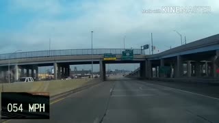 Slow driver in the left lane gets pulled over