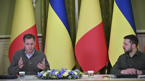 Ukrainian President Zelensky meets with Belgium Prime Minister De Croo