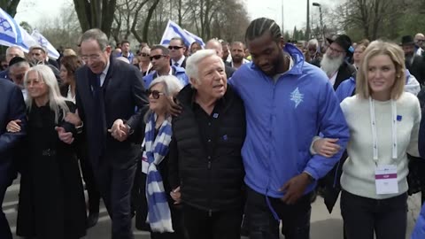 Who is Meek Mills and why did he attend the jewish march of the living to Auschwitz last week?