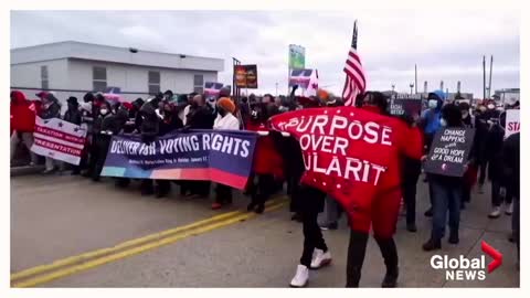 Americans march for voting rights on MLK Day