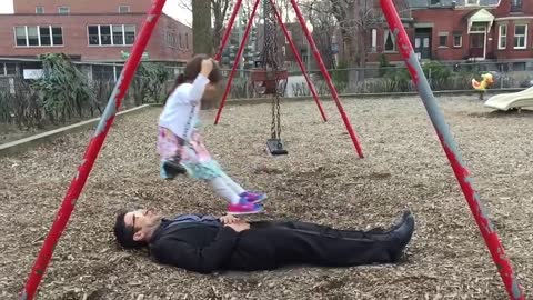Awesome dad perfects swing stunt at the park | rumble Creater