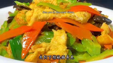 Chinese Cuisine Recipe Bitter Melon Stir fried Eggs,Clear Heat Detoxify, Clear Heart Brighten Eyes
