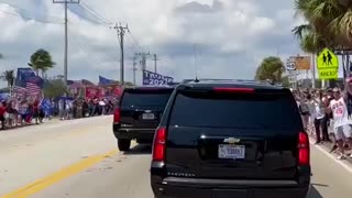 President Trump leaving Mar Largo for NYC