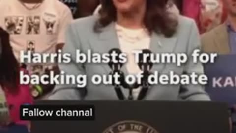 Kamala Harris blasts Trump for backing out of September debate _ USA TODAY(360P)