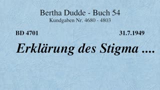 BD 4701 - ERKLÄRUNG DES STIGMA ....