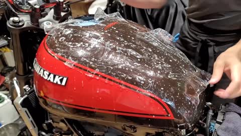 KAWASAKI Z900RS 50th ペイントプロテクションフィルム施工 オートバイガラスコーティング