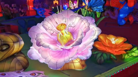 Amazing animation! Flower lantern with exceptional craftsmanship. #Hoyechi #Lantern #flower