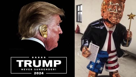 THE DONALD DELUSION TRUMP IS LITERALLY BEING TURNED INTO A GOLDEN IDOL