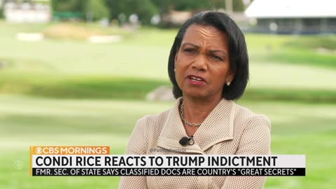 War criminal Condoleeza Rice reacts to Trump Indictment