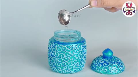 Stylist Sugar pot; Making a coffee pot at home using cement; Innovative idea