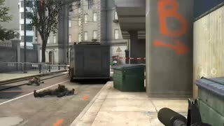 M4A1, 1 vs 3 clutch on Overpass. csgo