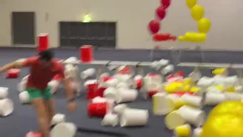 INTENSE Giant Balloon Pop Racing!!