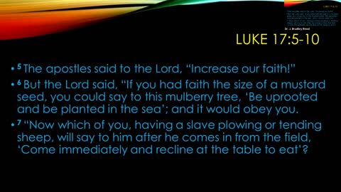 Increase Our Faith! Luke 17:5-10