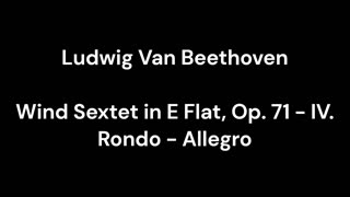 Wind Sextet in E Flat, Op. 71 - IV. Rondo - Allegro