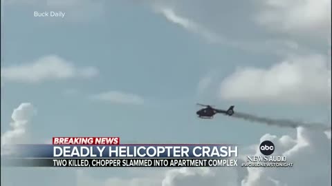 Live footage Helicopter crash in florida