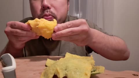 "ASMR Mango Madness 🥭 Sweet & Juicy Eating Sounds + Fun Food Blooper!"