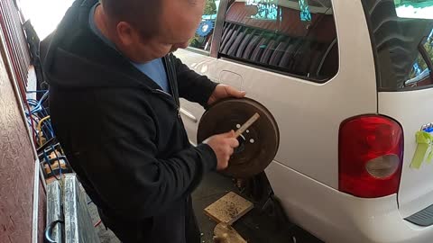 Brake Inspection and Clean up on 2003 Mazda MPV LX