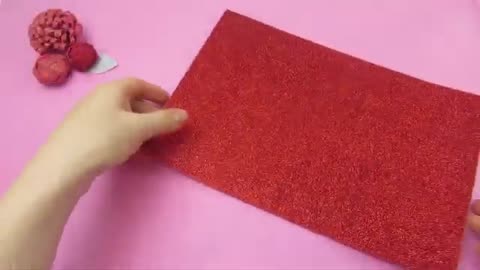 DIY Glitter foam rose/ Foamiran rose/how to make rose from foamiran/Easy rose technique/DIY rose