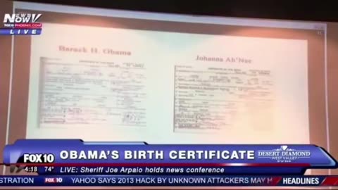 So does this mean O's Birth Certificate is back in the spotlight??