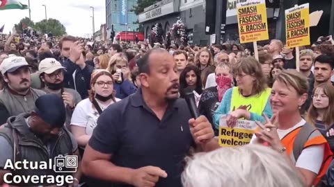 Labour councillor in the UK urging crowd to cut white people’s throats