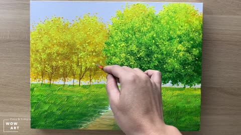 Mind-Blowing Art Pieces _ Spring Time Acrylic Painting