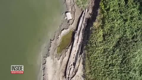 Hundred-Year-Old Shipwreck Emerges From River