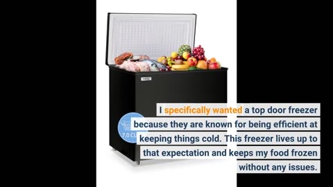 3.5 Cubic Feet Chest Freezer Small Deep Freezers with Removable Storage Basket Free Standing Top